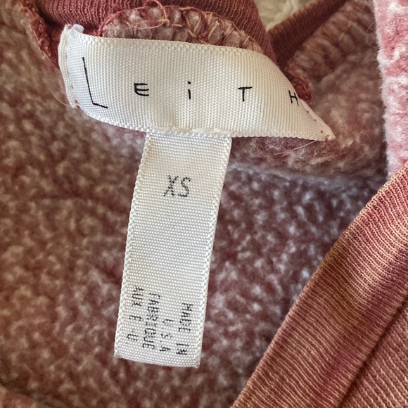 LEITH (Nordstrom) Womens Oversized Bleached Red Hi-Low N.Y.C. Sweatshirt XS - Picture 6 of 7